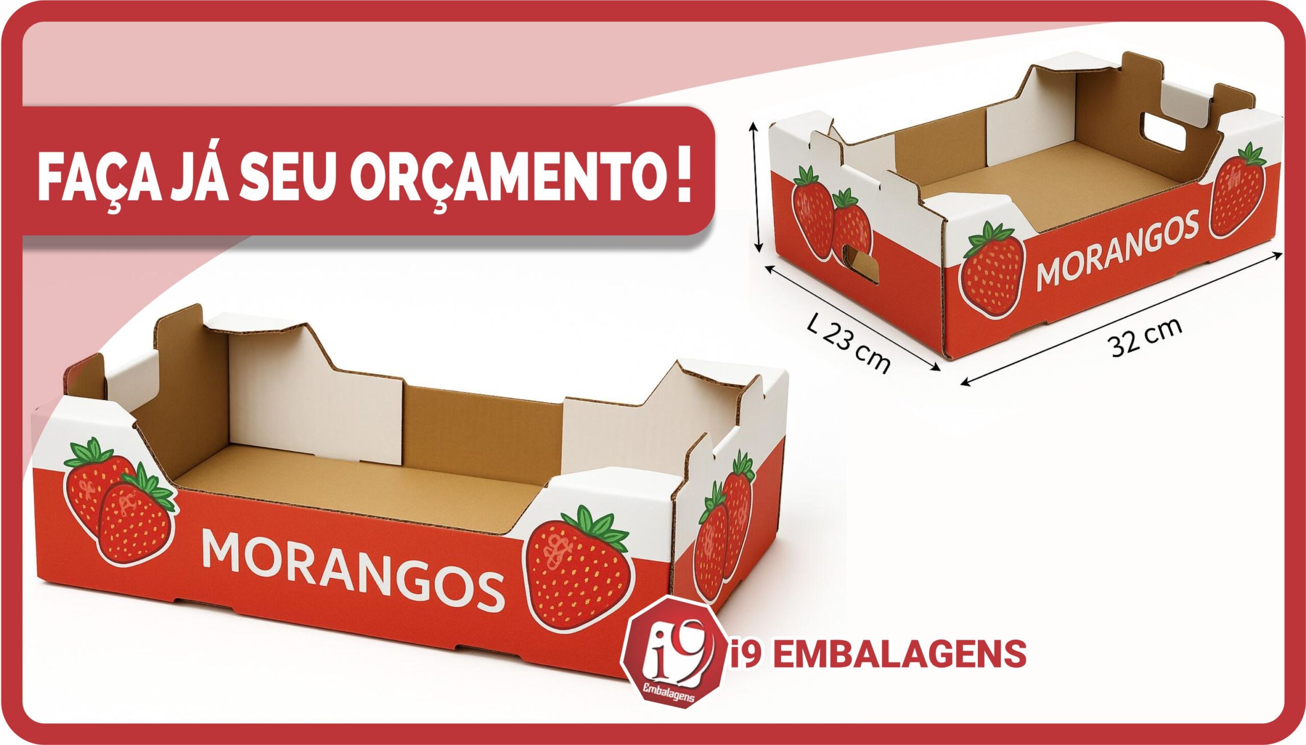 Caixa Tipo Exportação para Morango