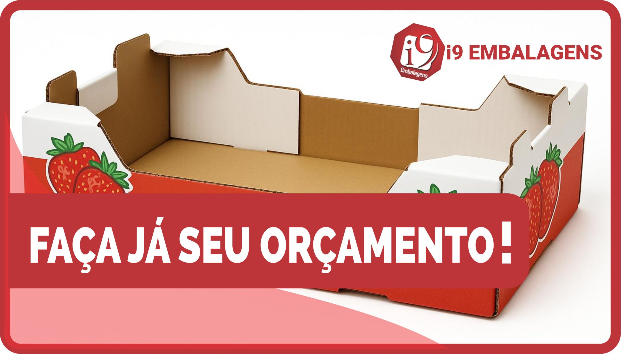 Caixa de Papelão para Morango