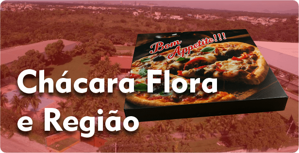 Caixa de Pizza Quadrada em Chácara Flora