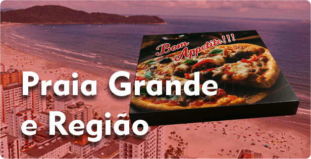 Caixa de Pizza Quadrada em Praia Grande
