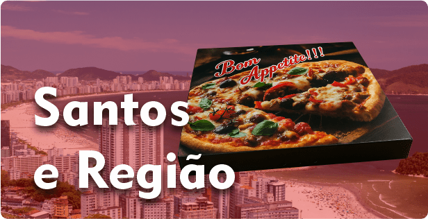 Caixa de Pizza Quadrada em Santos