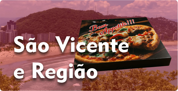 Caixa de Pizza Quadrada em São Vicente