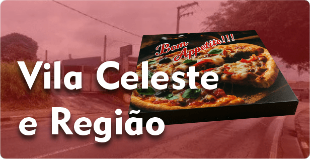 Caixa de Pizza Quadrada em Vila Celeste