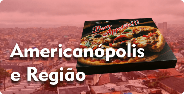 Caixa de Pizza Quadrada em Americanópolis