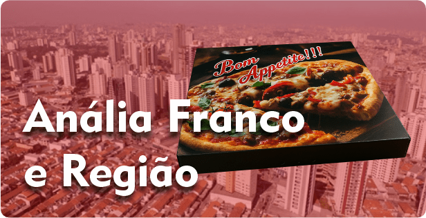 Caixa de Pizza Quadrada em Anália Franco