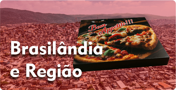 Caixa de Pizza Quadrada em Brasilândia
