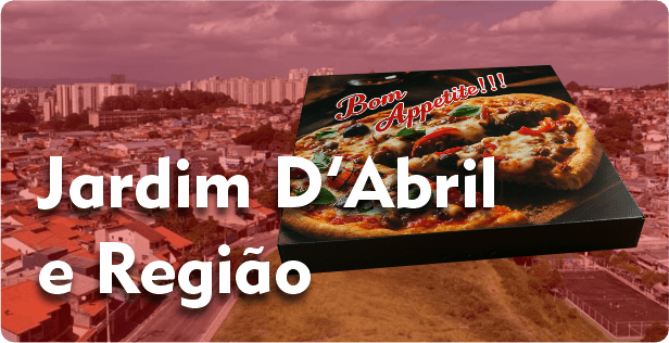 Caixa de Pizza Quadrada em Jardim D’Abril