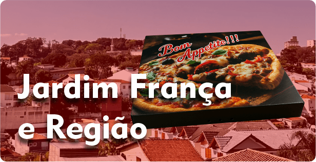 Caixa de Pizza Quadrada em Jardim França