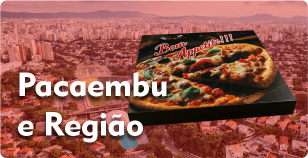 Caixa de Pizza Quadrada em Pacaembu