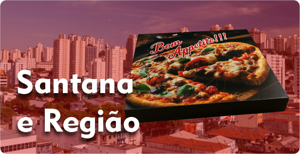 Caixa de Pizza Quadrada em Santana