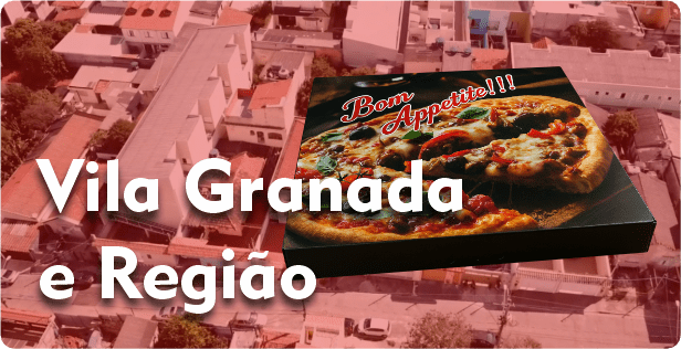 Caixa de Pizza Quadrada em Vila Granada