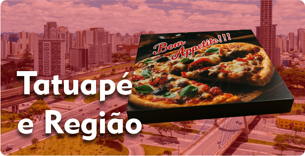 Caixa de Pizza Quadrada no Tatuapé