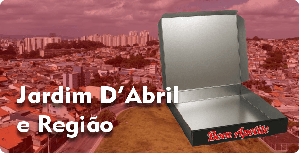 Caixa de Pizza Laminada em Jardim D’Abril