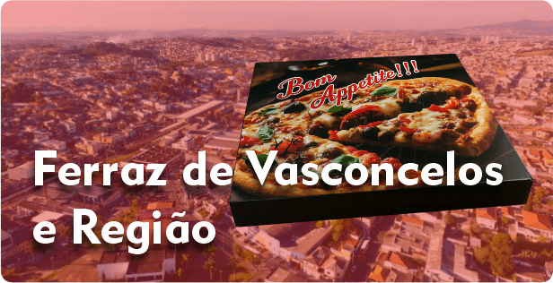 Caixa de Pizza Quadrada em Ferraz de Vasconcelos