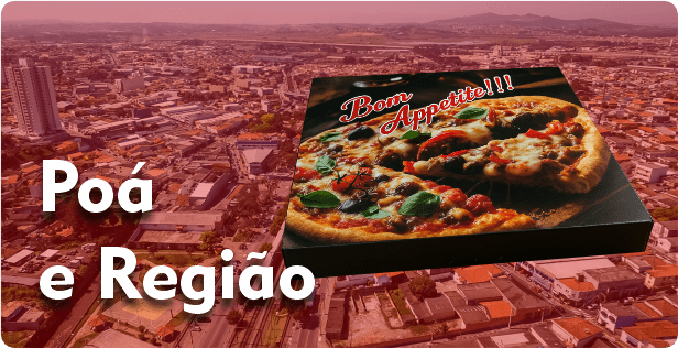 Caixa de Pizza Quadrada em Poá