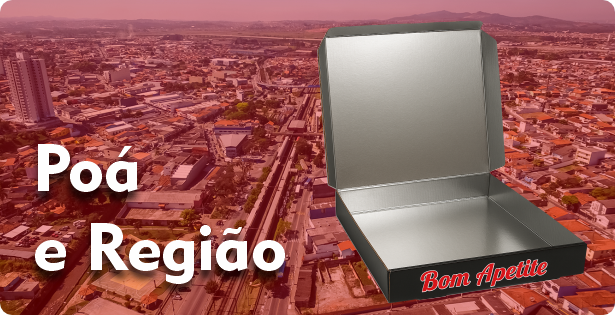 Caixa de Pizza Laminada em Poá