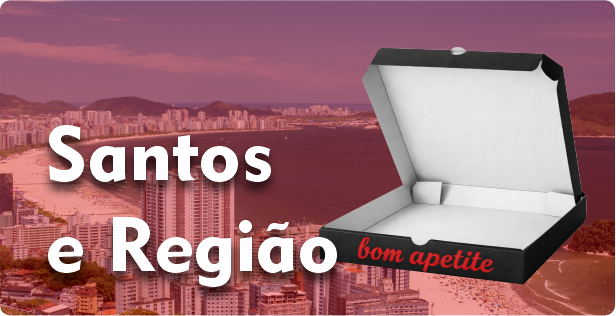 Caixa de Pizza Americana em Santos