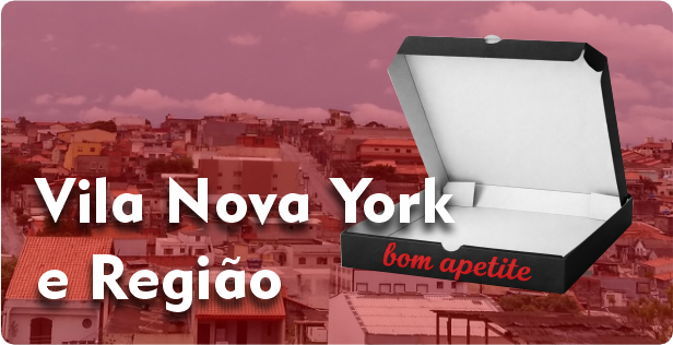 Caixa de Pizza Americana em Vila Nova York