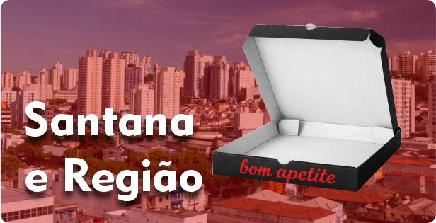 Caixa de Pizza Americana em Santana